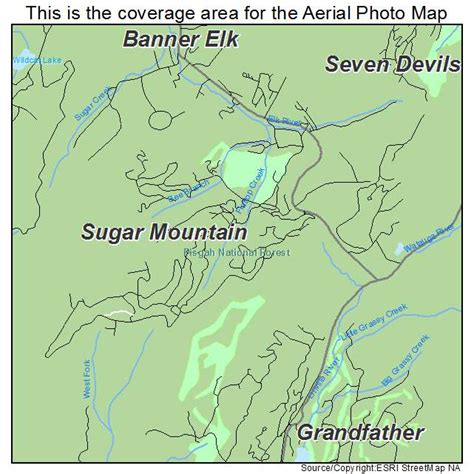 Aerial Photography Map of Sugar Mountain, NC North Carolina