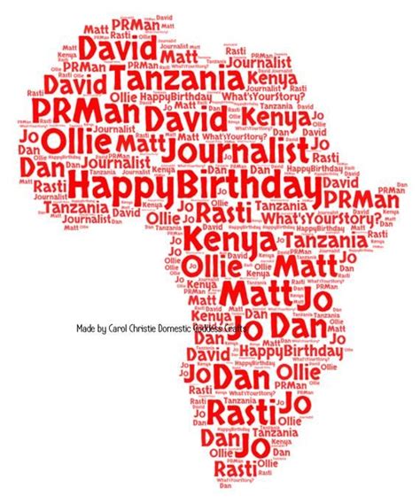 Map of Africa Print Map of Africa Wordle African Themed - Etsy