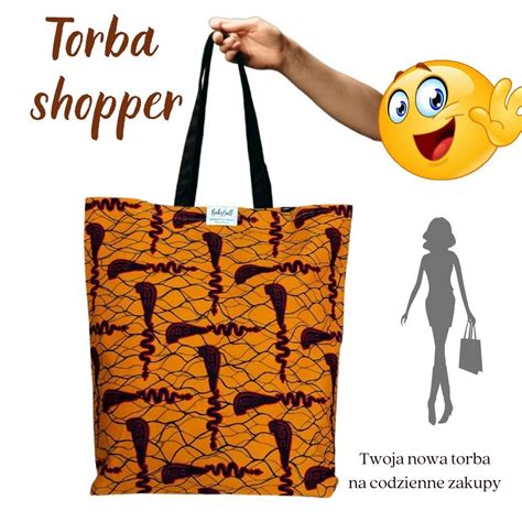 Torba na zakupy bawełniana kolorowa EKO siatka shopperka Handmade