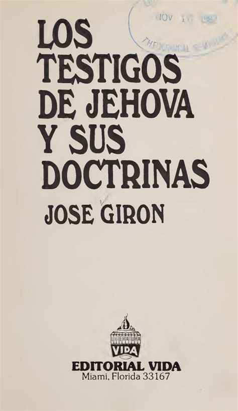 Los Testigos De Jehova Historia Y Doctrinas By Manuel Diaz Issuu