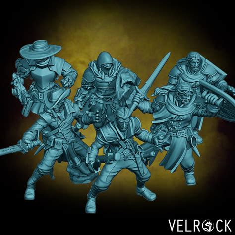 Assorted Characters 2 Velrock 3d Printed Resin Miniature Mini Fantasy Dungeons And Dragons