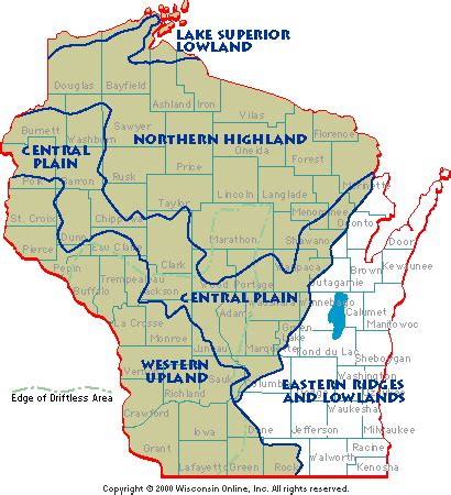 Wisconsin Landforms and Regions Chapter 2 Test Review Flashcards | Quizlet