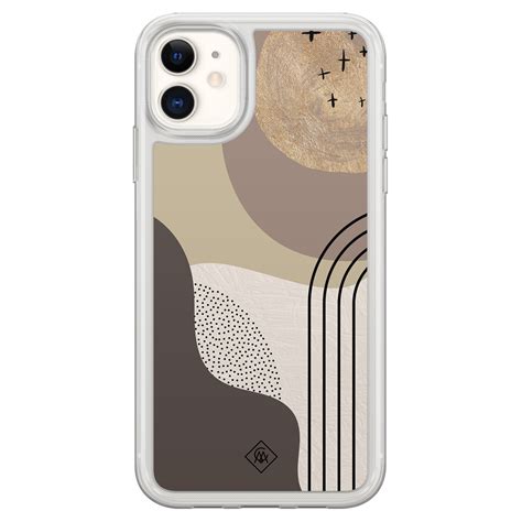 IPhone 11 Hybride Hoesje Abstract Almond Shapes Casimoda Nl