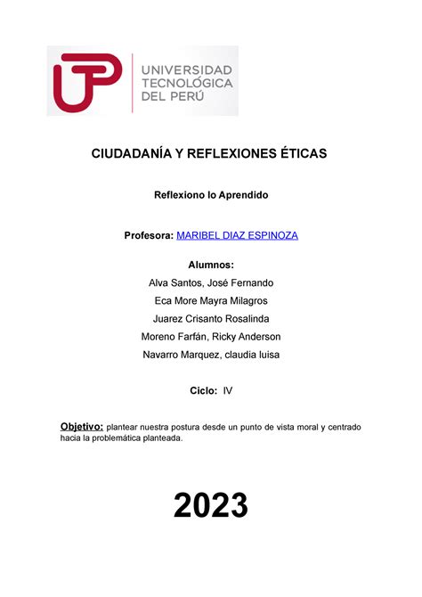 Ciudadanía Y Reflexiones Éticas Ciudadanía y reflexión etica UTP