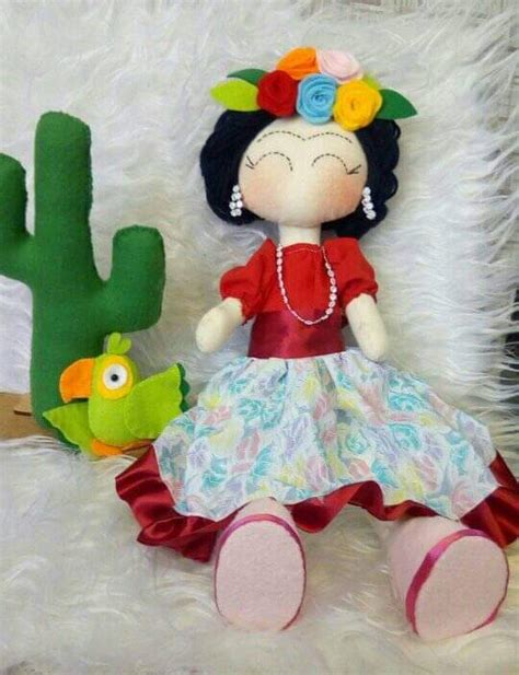 Boneca De Pano Frida Kahlo Para Imprimir Artesanato Criativo Frida