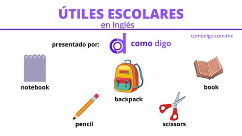 Útiles Escolares en Inglés Aprende los útiles