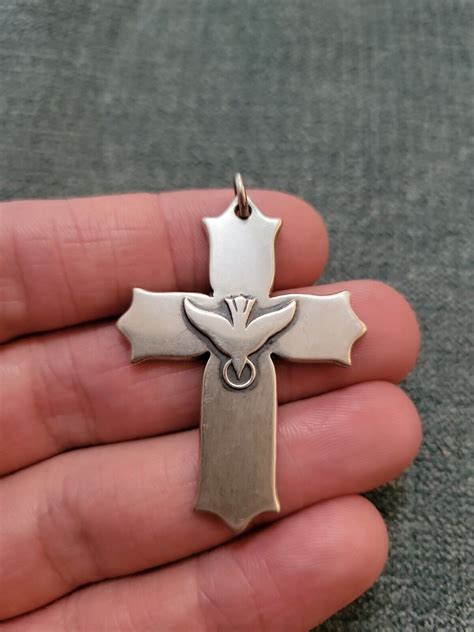 Retired James Avery Descending Dove Cross Pendant Ste Gem