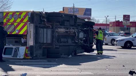 No Injuries In Car Vs Ambulance Crash On Indy S North Side