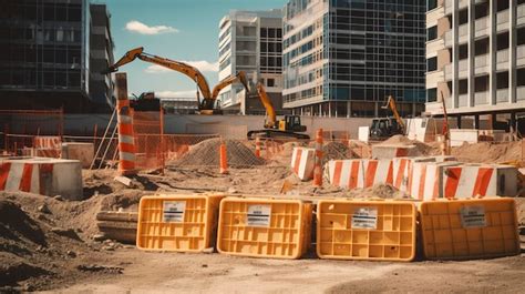 Premium Photo | A Photo of Construction Site Warning Signs