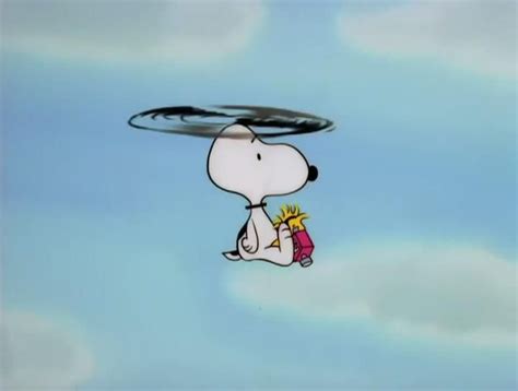 The Snoopycopter Takes Woodstock For A Ride Charlie Brown And The