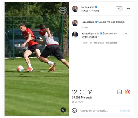 El mensaje de Lucas Alario a Agustina Albertario tras la clasificación