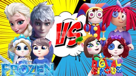 My Talking Angela’m 2 Elsa ️ And Jack Frost ☃️ Vs Pomni And Ragatha In Angela 2 Cosplay Youtube