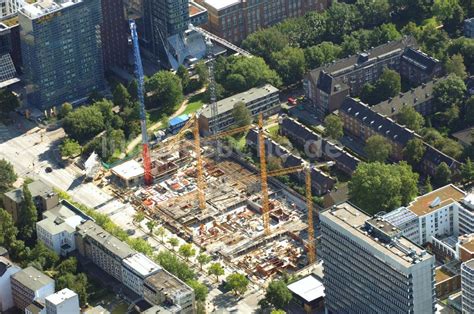 Luftbild Hamburg Baustelle Bürogebäude in Hamburg Sankt Georg