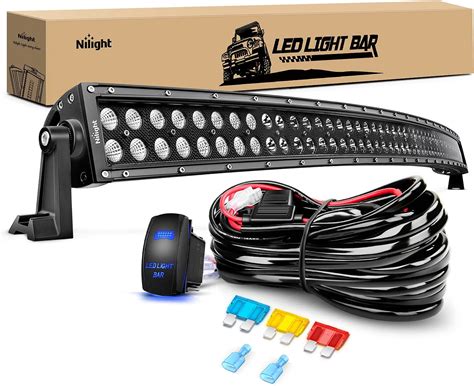 Nilight Zh Inch Inch W Curved Spot Flood Combo Bar Led Off