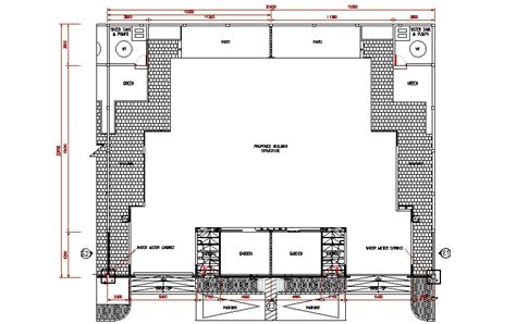 Front Boundary Wall Details Dwg File Cadbull