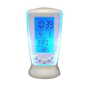 Rel Gio De Mesa Led Azul Digital Hora Data Temperatura Coisaria