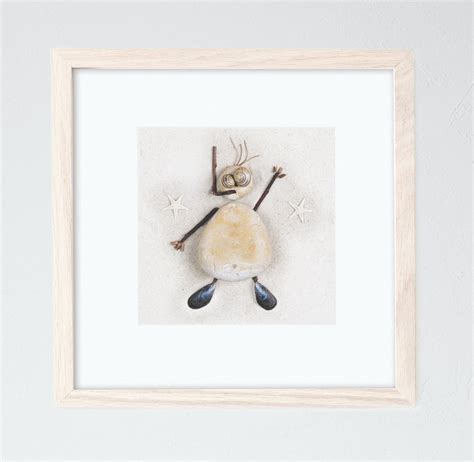 Original Bathroom Wall Art Pebble Art Cute Wall Art Pebble Etsy