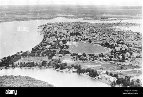 Nigeria Aerial View Of Lagos 1936 Old Vintage Print Picture Stock