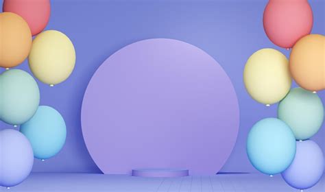 Premium Photo Balloons Podium Curtain For Gay And Lesbian Couples Lgbt Community D Render