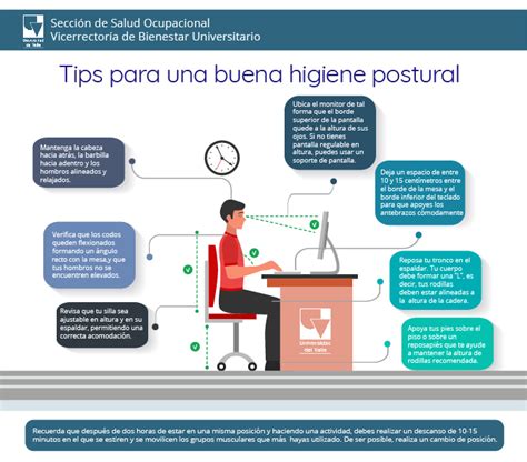 Tips para una buena higiene postural Vicerrectoría de Bienestar