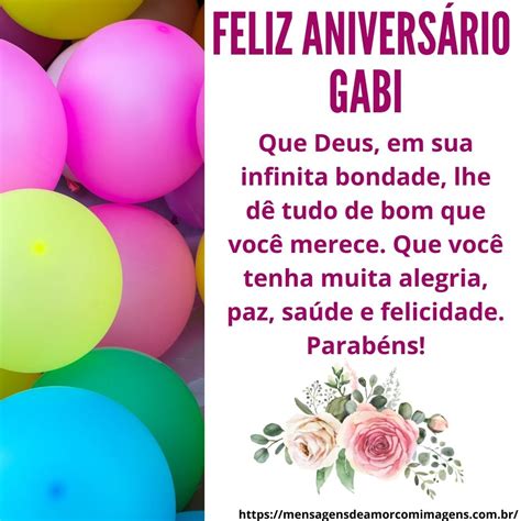 Parab Ns Gabi Mensagem De Feliz Aniversario Gabi