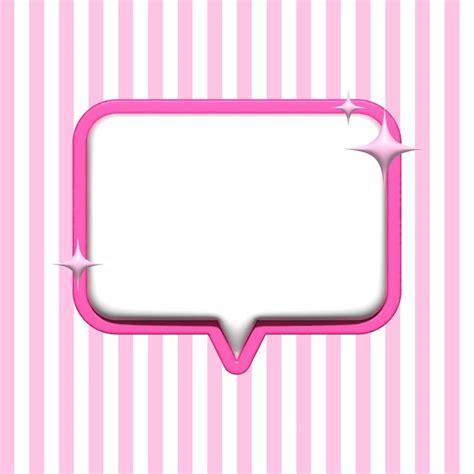 Premium PSD 3d Hot Pink Text Speech Bubble With Sparks