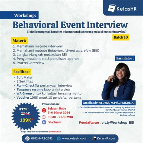 Workshop Behavioral Event Interview Kelas HR