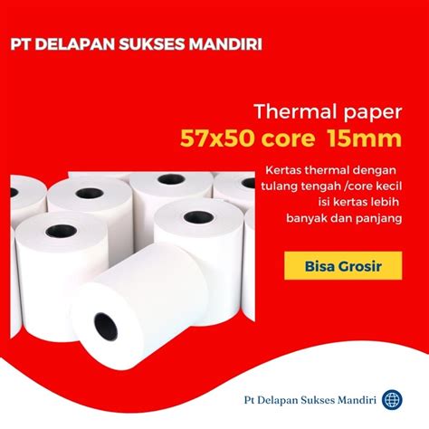 Jual Kertas Kasir Struk Thermal Paper EDC 57mm X 50mm 57X50MM