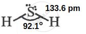 What is the H-S-H bond angle in H2S? - | Shaalaa.com