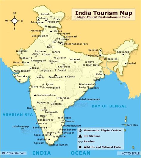 India Tourist Map | Tourist Places in India