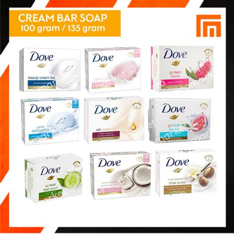 Dove Cream Beauty Bar Soap 100gram 135 Gram Purely Pampering Fresh