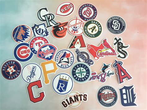 30pcs Baseball Mlb Stickers Packvinyl Stickerslaptop Etsy