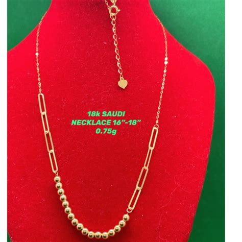 Cod Pawnable K Saudi Gold Necklace Shopee Philippines