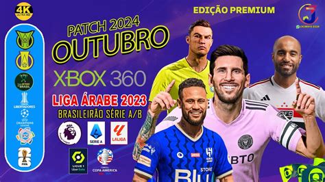 CHEGOU NOVO EFOOTBALL 2024 XBOX 360 EDIÇÃO OUTUBRO PATCH PREMIUM