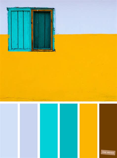 Color inspiration : light blue + turquoise + yellow color palette