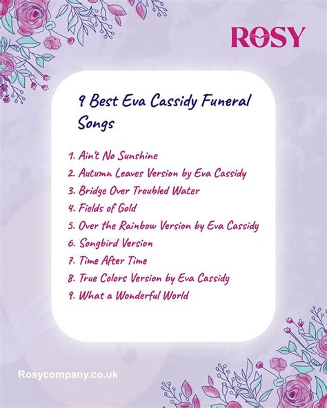 Eva Cassidy - 9 Best Funeral Songs [Audio & Lyrics]