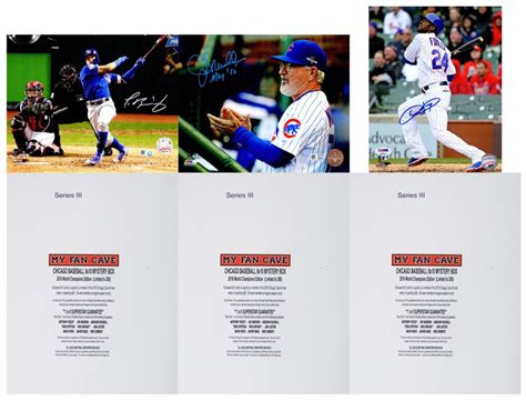 Chicago Cubs Signed Mystery Box 8x10 Photo 2016 World Champions Edition Series 3 Limited To