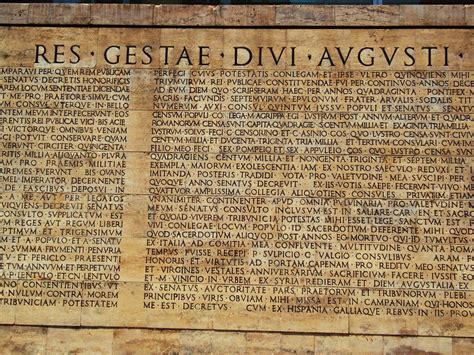 Res Gestae Divi Avgvsti Res Gestae Of Divine Augustus Flickr