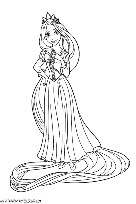 Dibujo Rapunzel Walt Disney 001