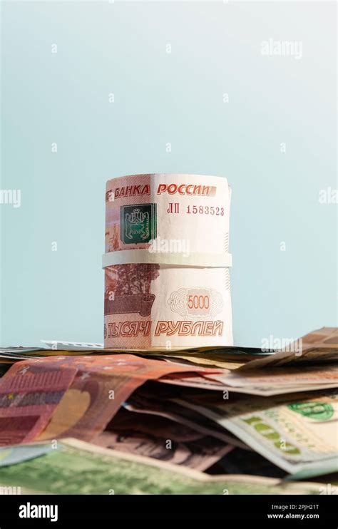 Rolled Russian Rubles Banknotes Stock Photo Alamy