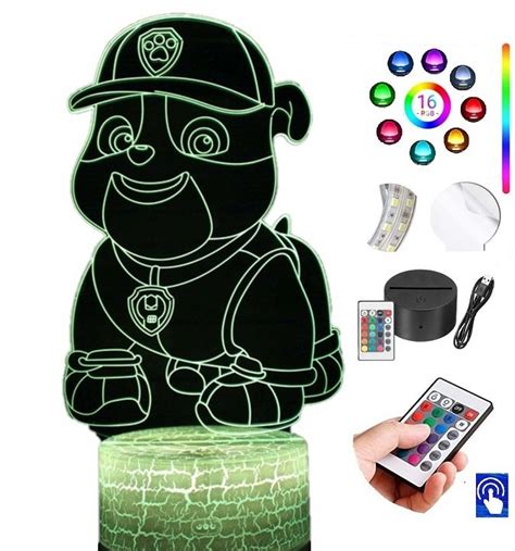 Lampka Na Biurko Psi Patrol Rubble Led Plexido Plexido Sklep