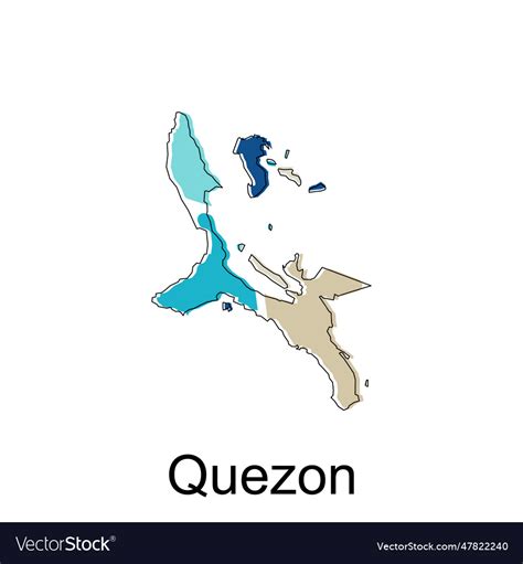 Map Of Quezon Geometric Design World Royalty Free Vector