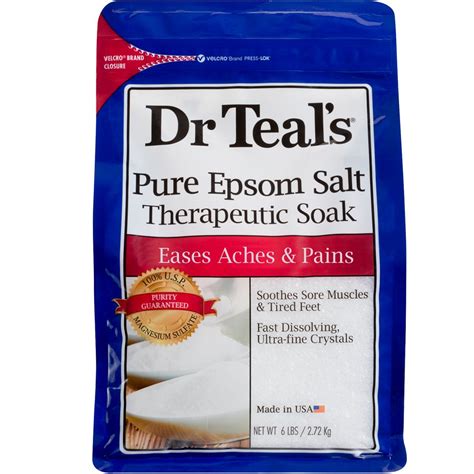 Dr Teals Epsom Salt Soaking Solution Therapeutic Relieves 6 Lbpack