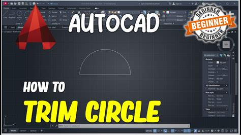 Autocad How To Trim Circle Youtube