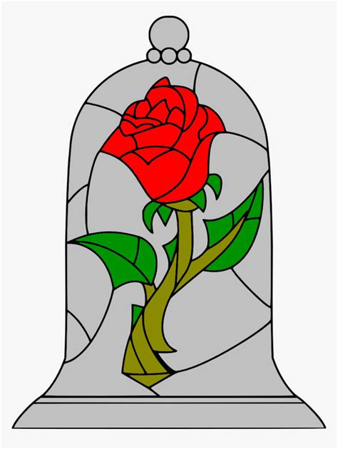 Enchanted Rose Beauty And The Beast Stained Glass