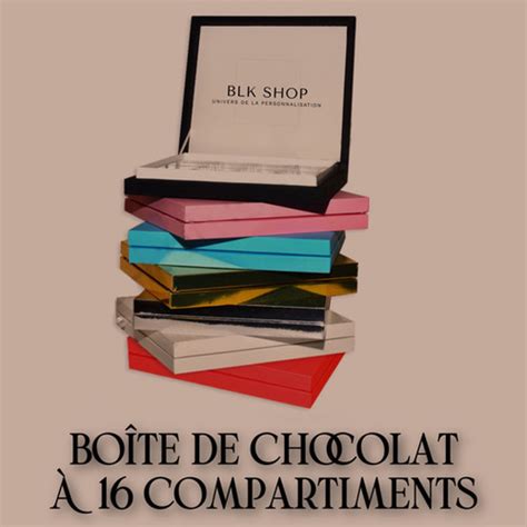 Boîte de chocolat vide à 16 compartiments Rouge BLK SHOP