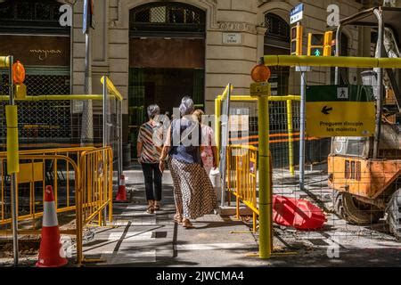 Barcelona España 04th de Sep de 2022 Durante los trabajos de