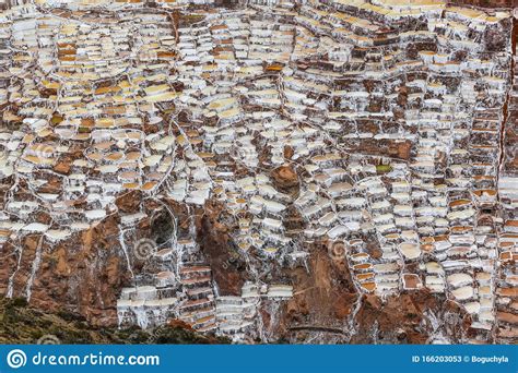 Landscape Of The Salt Terraces Of Maras Salineras De Maras In The Andes