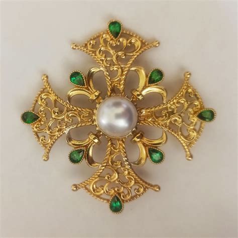 Maltese Cross Brooch Brooch Pin Etsy