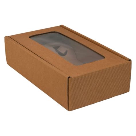 Coffret Carton Kraft Bouteilles Avec Fenetre